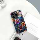 Case Compatible with iPhone 11 Pro Max,Fall Prevention Bright Hybrid 2-Layer Hard Shell Phone Case for Girls Boys,Colorful Floral Flower Art