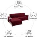 Genina Sectional Couch Covers for Dogs L Shaped Sofa Covers Chaise Lounge Cover Reversible Sofa Cover Sectional Furniture Protector for Pets, Kids (Wine Red, Large)