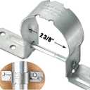 2-3/8" Fence Brackets SupConn (12Pcs), Galvanized Pipe Grip Tie, Steel to Wood Fence Brackets,Metal Brackets for Metal Posts (No Include Screws)