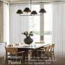 96 Inch Long Pinch Pleated Linen Curtains 2 Panels for Living Room Bedroom Beige White Thick Linen Drapes 96 Inches Semi Sheer Pinch Pleat Sliding Door Curtains Ivory Neutral Window Treatments
