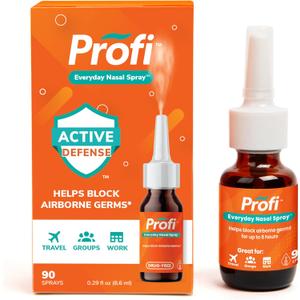 Profi Everyday Nasal Spray - Helps Defend Against Airborne Germs and Allergies, Lasts Up to 8 Hours, Advanced Nasal Spray for Air Travel, Work, Conferences & Indoor Gatherings - 90 Sprays, 0.29 FL OZ (Pack of 1)