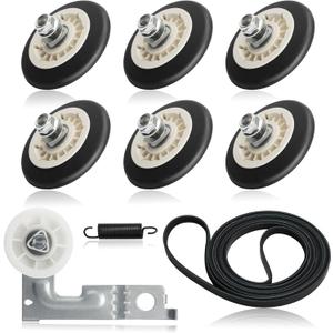 Upgrade Dryer Roller Kit for Lg Dryer Drum Roller Kit for Kenmore Dryer DLEX8000V DLEX8100V DLGX9001V 79681072310, One-Piece Injection Molding Technology High-Quality Galvanized Steel