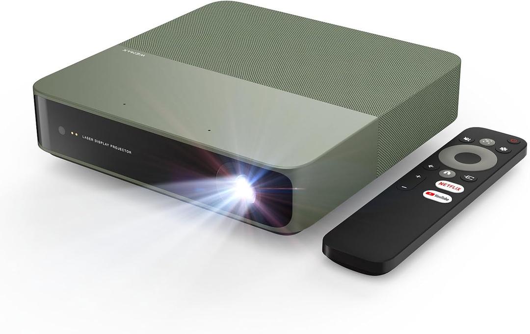 WEMAX Laser Projector, Netflix Officially Licensed, 500 ISO Lumens HD 1080P DLP Portable Projector with ALPD Technology, HDR10 Mini Smart Projector with WiFi and Bluetooth, 2x5W Dolby Audio