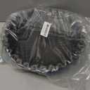 LIN CHUAN Ruffle Decorative Bowl, Large Fruit Bowl for Kitchen Counter, Stylish Key Bowl for Entry Table, Handcrafted Home Decor Display bowl, Artificial Stone Black