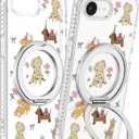 Loheckle for iPhone 16e Case with Stand- Compatible with MagSafe Women Girls Cute Clear Girly Aesthetic Unique Design Soft TPU Magnetic Ring Phone Cover for Apple 16 e, Dogs