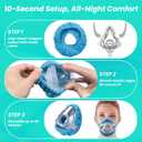 NATAKU CPAP Mask Liners Compatible with Medium ResMed AirFit F20 & Full Face Masks - Soft Polar Fleece Covers with Heart-Shaped Cutout - Reduces Air Leaks Red Marks - Washable & Elastic Fit