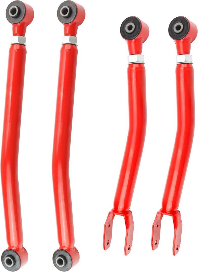 0-4.5" Lift Adjustable Front Control Arms for 2018-2024 Jeep Wrangler JL/JLU, 2020-2024 Jeep Gladiator JT  Upper & Lower Arms, Greasable Bushings