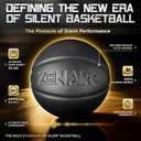 Zenaro Ultra Premium Silent Basketball - Size 7 (29.5), Non-Compressed, 3D Sculpted Groove for True Bounce & Control, Real Game-Weight Indoor Basketball, Durable Airless Foam, Premium Gift Box