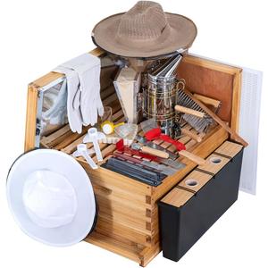 8 Frame Beehive Starter Kit Bee Box Dipped in 100% Beeswax, Beehive Frames and Foundations & Bee Hive Starter Kit Includes Beekeeping Tool Kit with Beehive Frame Feeder and 2Pcs Beekeeping Veil Hat 8 Frame Beehive Starter Kit Bee Box Dipped in 100% Beeswax, Beehive Frames and Foundations & Bee Hive Starter Kit Includes Beekeeping Tool Kit with Beehive Frame Feeder and 2Pcs Beekeeping Veil Hat