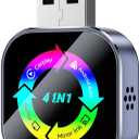 4 in 1 Wireless CarPlay Adapter 2026 Upgraded,4 in 1 Screen Mirroring Support AirPlay/Mirror Link for iPhone & Android, Mini Design, Bluetooth 5.0, USB & USB-C, Plug & Play, Wired to Wireless Convert