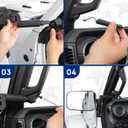 JOYTUTUS Mirrors Doors Off Compatible with 2018-2023 Wrangler JL/JLU & Gladiator JT, JL Side Mirrors with Ball Adapter, Wider View No Vibrate & Wobble (NOT FIT 2024-2026 Wrangler & Gladiator JT)