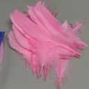 Piokio 100 pcs Natural Pink Goose Feathers in Bulk 6-8 inch(15-20 cm) for Cupcake Decorations, DIY Art and Dreamcatcher
