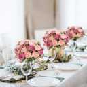 Artificial Peonies Silk Flowers, Pink Faux Peony Bouquet 2 Bundles Florals Arrangements Decor for Farmhouse Home Boho Wedding Table Centerpiece, Fake Plastic Flower Bulk for Vase Decoration (Mix Pink)