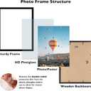 JCJMY 14x19 Picture Frame Black for Poster Photo Picture, Horizontal and Vertical Formats for Wall Hanging, 14 x 19 Wall Gallery Poster Photo Frame with Shatter Resistant Plexiglass,Black