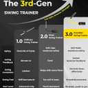 Baseball & Softball Rope Swing Trainer - Innovative High-Density Foam Bat Design for Real Swing Feel & Better Feedback, Batting Training Tool, Hitting Aid for Youth & Beginners