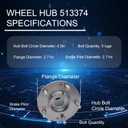 513374 Front Wheel Bearing Hub Assembly Compatible with Hyundai Sonata 2015-2019/ Tucson/Veloster N/Nexo, Kia Optima 2016-2020/ Sportage/Cadenza