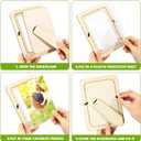 VOKOY 15 Pack Wooden Picture Frames for Crafts, 4" x 6" Photos DIY Wood Frames for Crafting,Unfinished Standing Photo Frame with Clear Protector DIY Wood Decorate for Mother's Day Birthday Party Gifts