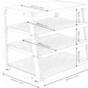 Fenge Desk Shelf Organizer, 4-Tier Tower Desktop Office Shelves, Oak | Wood and Metal Open Shelf, Corner File Organizer for Office Supplies, Top of Desk Organizers and Accessories