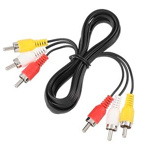 RCA Audio Video Composite Cable, AV Cable Red/White/Yellow 3 Male to 3 Male for TV, DVD, VCR, Projector, Amplifier, Speaker, Satellite, Home Theater Receivers