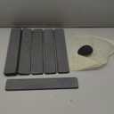 Meowoo Stone Drying Mat for Kitchen Counter, 15.7"x11.8" Foldable Diatomaceous Earth Mat, Super Absorbent, Quick-Dry Bath & Kitchen Pad for Dishes, Cups, Non-Slip, Fit Any Countertop - Light Gray