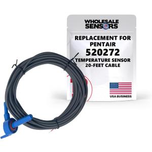 Pentair 520272 Replacement Temperature Sensor, 20-Feet Cable.
