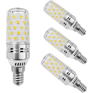 E14 12W LED Candle Light Bulbs, AC85-265V,E14 Base,3000K Warm White,120w Halogen Light Equivalent Candelabra LED Bulbs for Chandelier Home Lighting,Pack of 4