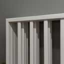 Pet Gate - 4-Panel Indoor Foldable Dog Fence for Stairs, Hallways or Doorways - 72x24-Inch Retractable Wood Freestanding Dog Gates by PETMAKER (White)