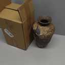 Rusty Ceramic Vase, Pottery Farmhouse Flower Vase for Centerpieces, Wabi Sabi Decorative Vase for Table, Living Room, Bedroom, Bathroom