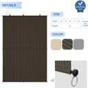 E&K Sunrise 8'W x 6'H Outdoor Roller Shades Patio Cordless Roll Up Blinds Foldable Sun Shade UV Block Exterior Sun Screen for Outside Porch Backyard Deck Pergola (Brown)