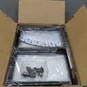 Kitchen Cabinet Organizer Shelf Set of 4, Sturdy Kitchen Counter Shelves with Metal Legs, Stackable Expandable Wood Spice Rack Pantry Cupboard Dish Mug Cup Storage Organizer Shelf, Rustic Brown