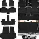 Fit Hyundai Palisade 2020 2021 2022 2023 2024 2025 Floor Mats Trunk Mat Cargo Liner All Weather Back Seat Protector Hyundai Palisade 7&8 Seats Accessories (Floor Mats+Cargo Liner+Backrest Mat)