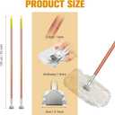 Sliner 6 Pcs Clip on Dust Mop Handle 53 Inch