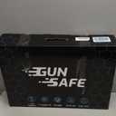 Biometric Hidden Gun Safe fits 2 pistols,Quick Access Hidden Gun Storage with Movable Bracket and Magazine,Wall Mount Gun Safe for Secure Firearm Storage with Fingerprint, Key Access(18.8 inch)