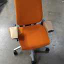 Steelcase Gesture Office Chair - Ergonomic Work Chair with Wheels for Carpet - Comfortable - Intuitive-to-Adjust for Desk - 360-Degree Arms - Tangerine Orange Fabric