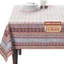 Maison d' Hermine Table Cloth Rectangle Table 100% Cotton 54 x 72 Inches Fall Tablecloth Reusable Everyday Use for Thanksgiving Christmas Decorations Dining Farmhouse Party (Fair Isle)