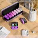 Weekly Pill Organizer 2 Times a Day, 7 Day Travel Medicine Pill Organizer with Moisture-Proof Silicone Lid, AM PM Daily Pill Box for Vitamins & Supplements, Aesthetics Pill Case(Purple)