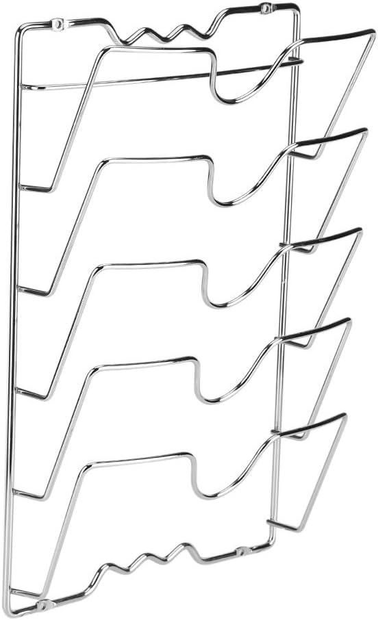 TOPINCN Pot Lid Holder, Iron Kitchen Organizer Rack Rest Wall Door Mounted Kitchen Cabinet Storage Rack Holder for Pot & Pan Lids