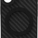 FotoZ 17MM Thread Lens Phone Case with Magnetic for iPhone 16, Compatible with All Telescope Macro Fisheye Wide Angle Lenses with 17mm Thread (iPhone 16) Black