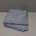 Blue Gray Curtains 38 Inch Width for Kitchen 2 Panels Rod Pocket Semi Sheer Linen Light Filtering Small Window Curtains for Bedroom Laundry Basement Bathroom Wide 38 x 63 Long Skinny Stone Blue Grey