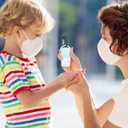 Healeved 4-Pack 1.3Oz Travel Size Silicone Refillable Lotion Bottles with Hook Clear Pump Dispensers for Hand Soap Cosmetic Storage