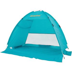 Alvantor® Beach Tent Beach Umbrella Outdoor Sun Shelter Cabana Automatic Instant Pop-Up UPF 50+ Portable Beach Shade Camping Fishing Hiking Canopy Easy Set Up Light Weight Windproof for 2-3 Person, 70"x53"x48"