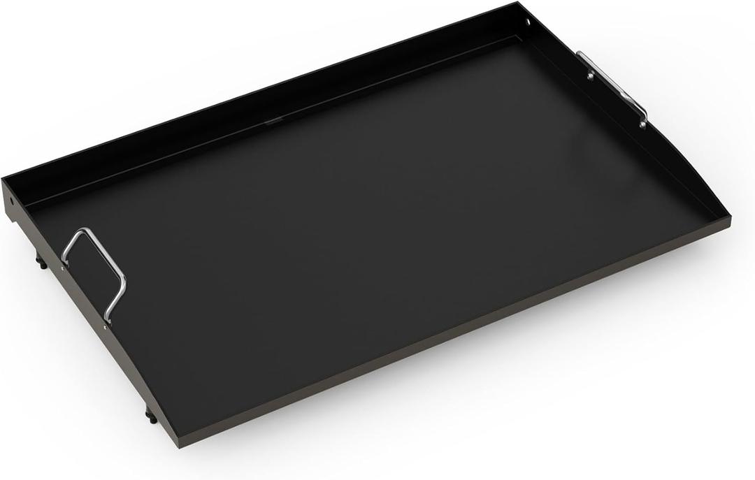 Stanbroil 28 Inch Flat Top Griddle Replacement Top for Blackstone 28" 2-Burner Gas Grill Cooking Station, Ceramic Coated Steel Griddle Top Replacement with Rear Grease System, Black