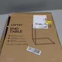 LOFTEY C Shaped End/ Side Table, Slide Under Couch Table, End Table for Living Room& Bedroom, Side Table for Chair& Sofa, C Table for Small Spaces