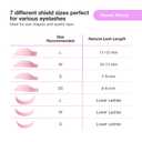 Curacoro Lash Lift Rods, 14 Pcs/7 Sizes Lash Lift Shields, Lash Lift Pads for Eyelash Curling and Lifting, Reusable Silicone Lash Rods For Eyelash Perm Lamination