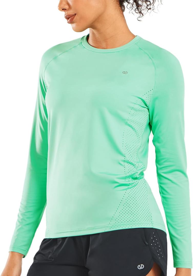 ALLZERO Rash Guard for Women UPF 50+ Long Sleeve Sun Shirts Quick Dry SPF Shirts for Workout Hiking Fishing (S)