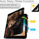 Case for Samsung Galaxy Tab S10 FE+/ S10 FE Plus 5G 13.1 2025,Premium PU Leather Cover with Auto Sleep Wake,Highland Cow with Daisies