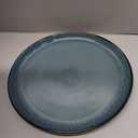 16-Piece Dinnerware and Coffee Mug Set  Modern Stoneware in Petrol Blue and Black  Service for 8, Dishwasher and Microwave Safe