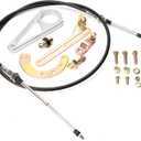 ACA-1804 Adjustable Shift Linkage Kit for GM Transmissions | 2" Aftermarket Column Fit | 6ft Stainless Steel Cable & Aluminum Mount | Replaces LB01-ACA-1804, THM200/350/400/4L60/4L80-E