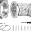 Magnetic Dryer Vent Coupling Connector Kit, 4 Inch Flexible Dryer Vent Pipe with Strong Magnetic Seal, Quick Connect, Easy Install Universal Fit for Most Dryers, Home Laundry Room Essential