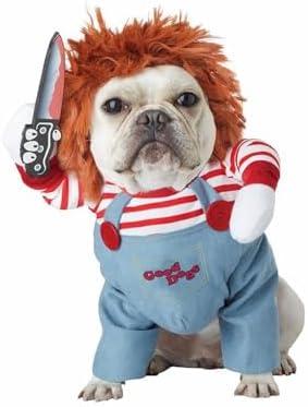 Pet Costumes Pet Deadly Doll Dog Costume Funny Clothes with Knife Outfit for Small Medium and Large Dogs Halloween